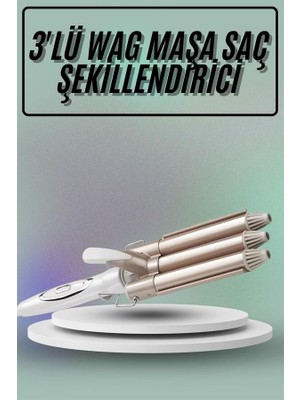 Aesco Saç Şekillendirici Wag Maşa Üçlü Yüksek Isı Ayarlı Seramik Kaplama - Lisinya