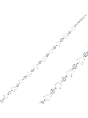 Tienda Elegante Gümüş Kelebek Bayan Bileklik