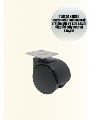 Aesco 6 cm Kilitsiz Masa Ayağı Tekerleği 4’lü Set Çok Amaçlı - Lisinya