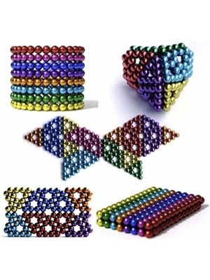 Aesco Sihirli Manyetik Toplar Dyum Mıknatıs Küp Bilye 216 Adet Cube Küp Dymium - Lisinya