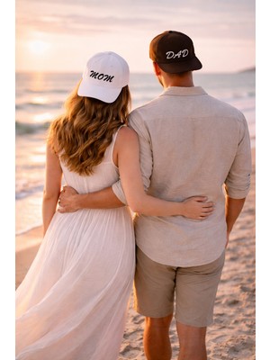 SF Collection Mom & Dad Baskılı Basic 2’li Çift Kombin Şapka