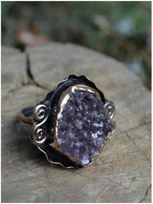 Stoneage Hastaş Ametist Yüzük