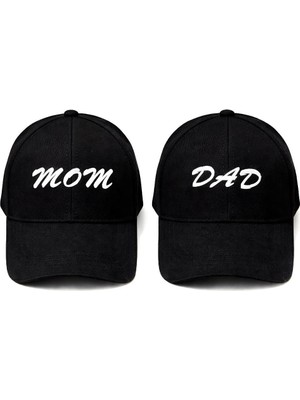 SF Collection Mom & Dad Baskılı Basic 2’li Çift Kombin Şapka