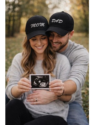 SF Collection Mom & Dad Baskılı Basic 2’li Çift Kombin Şapka