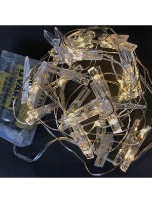 Aesco Işıklı Mandallı Fotoğraf Albümü 5m - 30 LED - Lisinya