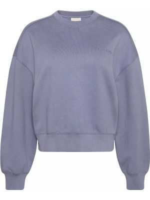 Calvin Klein Kadın A- Logo Emb French Terry Crewneck Sweatshirt - Mavi