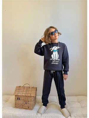 Yiğit Butik Çizgili Pantolonlu Erkek Çocuk Alt Üst Takım