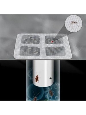 Velora 10'lu Banyo ve Mutfak Lavabo Koku Kıl Tüy Tıkanma Önleyici ve Haşere Böcek Önleyici Gider Filtresi