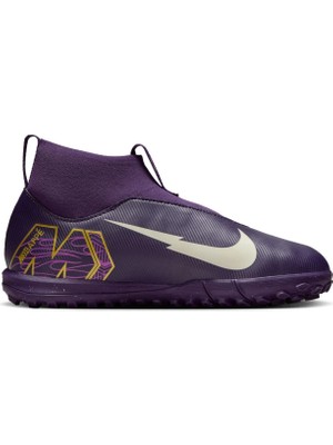Nike Mercurial Superfly 10 Mbappé Tf Çocuk Mor Halı Saha Krampon Kauçuk Tabanlı Amatör Kullanım