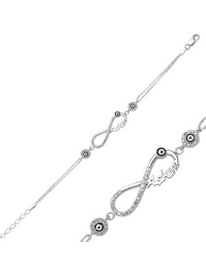 Fm Gümüş Sonsuzluk Aşkım Bayan Bileklik