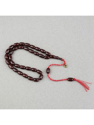 Lapisdo Omari Sıkma Kehribar Kapsül Kesim Oturtma Imameli Sistemli 7.5X12MM Tesbih