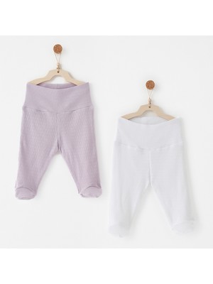 Andywawa Bebek Patikli Pantolon 2 Pcs Footed Pants Jacquard Specıal Modal