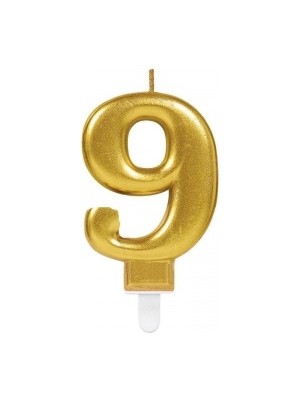 Nuveden Ieg™ 9 Rakamı Mum Gold Renk