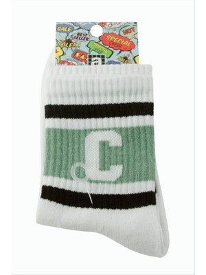 Zero Land Matrixzn Çizgi Film Karakteri Kolej Çorap 8*28 - Su Yeşili