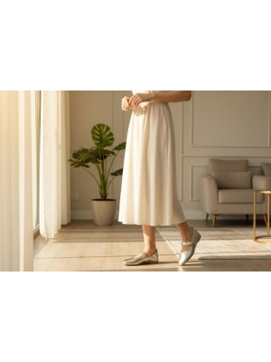 İnallar Ayakkabı Kadın Rugan Ortapedik Babet