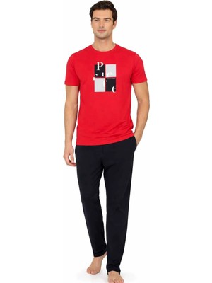 Pierre Cardin Penye Kısakol Pijama Takım H-PC6126
