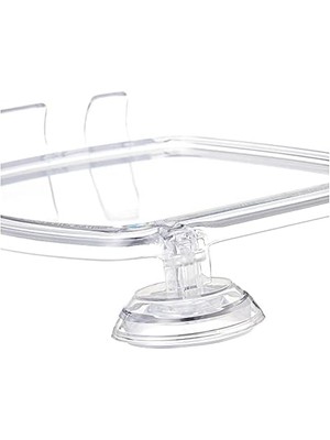 Velora Idesign Power Lock Tıraş Aynası, Dikdörtgen Plastik Makyaj Aynası, Iki Güçlü Vantuzlu, Şeffaf