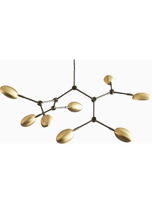101 Copenhagen Drop Chandelier Mini Pirinç Kaplama Dekoratif Tasarım Avize
