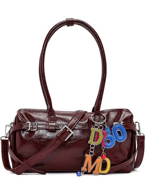 Derimod Kadın Bordo Aksesuarlı Omuz Çantası 26PBD272018