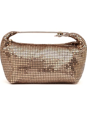 Derimod Kadın Bronz Pullu Mini Kol Çantası 26PBD2718ML