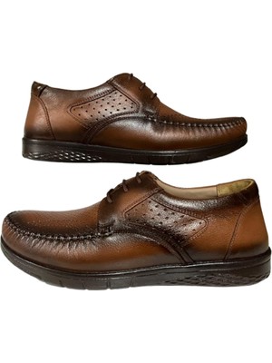 Brothers Hakiki Deri Kahve Günlük Şık Erkek Ayakkabı