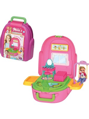 Sayıcı Kids Mila’nın Yatak Odası Sırt Çantası – Taşınabilir Evcilik Oyun Seti, 3+ Yaş