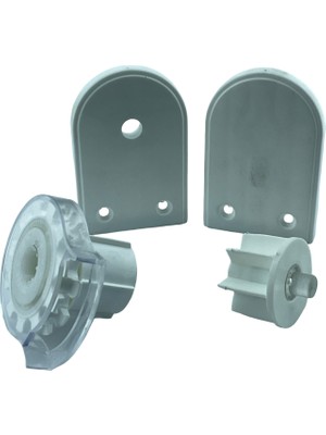 MorPerde 38 lik Stor Perde Jumbo Plastik Mekanizma ve Plastik Ayaklı Beyaz Takımı