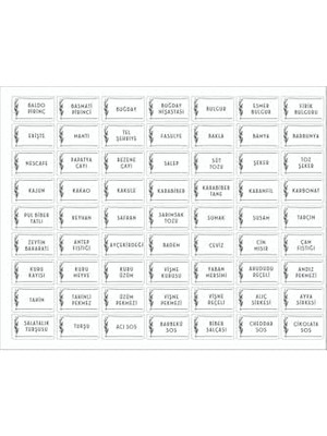 Velora Parti Tasarla 230 Çeşit Şeffaf Kavanoz ve Baharatlık Etiketi - Dayanıklı ve Su Geçirmez