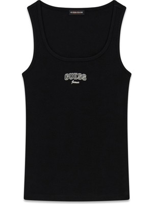 Guess Kadın Askılı Ribana Atlet / T-Shirt - Siyah