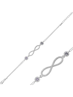 Tienda Elegante Gümüş Sonsuzluk Bayan Bileklik