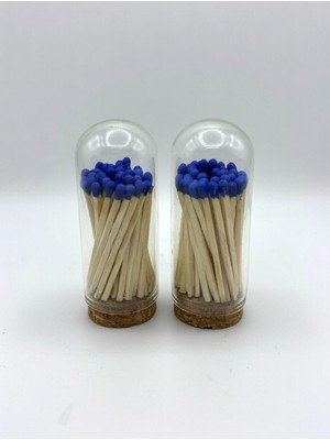 The Kibrit House  Cam Tüpte 4’lü Kibrit Kendin Yap Set (Dıy) Lacivert