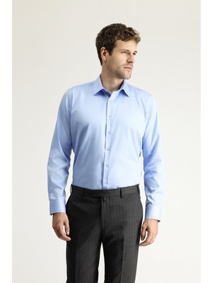 Kiğılı Uzun Kol Slim Fit Dar Kesim Klasik Nano Care Su İtici Leke Tutmaz 4 Mevsim Pamuk Gömlek