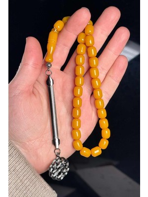 Tesbihkenti Kapsül Tane Metal Kazazlı Sıkma Kehribar Tesbih