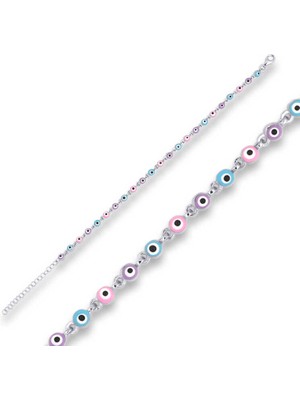 Tienda Elegante ​Gümüş Nazar Boncuklu Bileklik