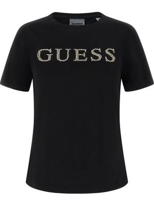 Guess Kadın Octavia Aktif Slim Fit T-Shirt - Siyah