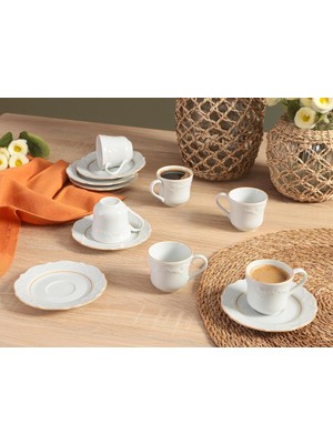 Velora Boya Yaldız 6 Kişilik Kahve Takımı 85CC