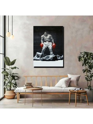 Artprinta Efsane Boksör Kanvas Tablo – Güç, Azim ve Zafer Temalı Duvar Dekoru