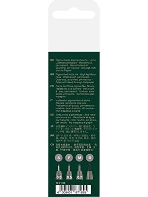 Liora Pen Çizim Kalemi Seti, 4’lü (S, F, M, B Uç), Suya ve Solmaya Dayanıklı, Kalıcı Mürekkep, Farklı Uç Kalınlıkları