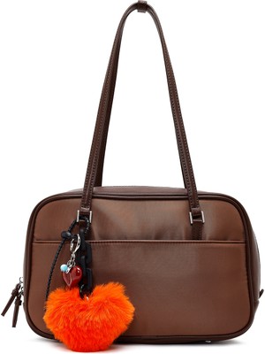 Derimod Kadın Kahverengi Aksesuarlı Omuz Çantası 26PBD272214