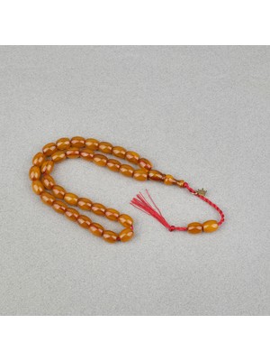 Lapisdo Omari Sıkma Kehribar Fıçı Kesim Oturtma Imameli Sistemli 9X11MM Tesbih