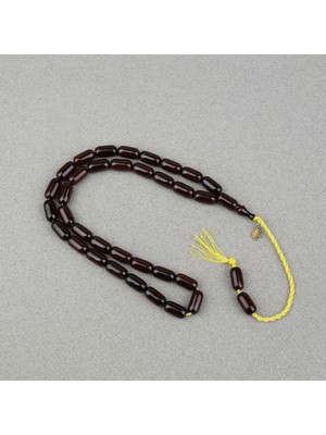 Lapisdo Omari Sıkma Kehribar Kapsül Kesim Oturtma Imameli Sistemli 7.5X14MM Tesbih