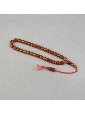 Lapisdo Omari Sıkma Kehribar Kapsül Kesim Oturtma Imameli Sistemli 8.5X9MM Tesbih