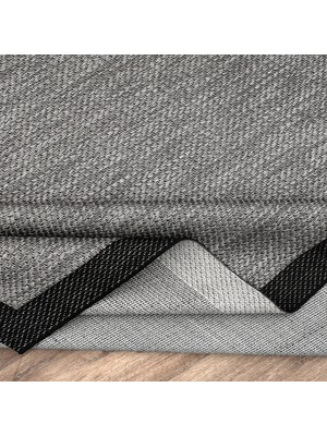 Oreyra Siyah / Gri Sisal Iskandinav Kaymaz Taban Modern Dokuma Salon / Koridor Hol Oturma Mutfak Çocuk Halı / Kilim / Yolluk