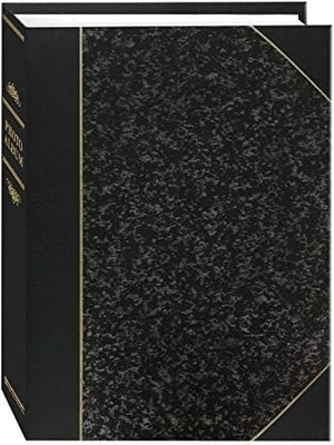 Velora Albums Lbt-57/sm 50 Cepli Gümüş Mermer ve Siyah Defter Tarzı Deri Kapak Fotoğraf Albümü 15 x 17 Inç Baskılar Için