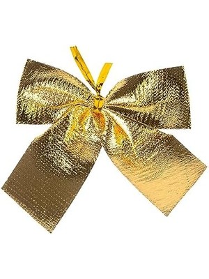 Velora Yılbaşı Süsü Askılı Fiyonk 6'lı Paket Dore 9x8 Cm.