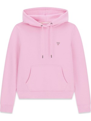 Guess Kadın Kapüşonlu Sweatshirt - Pembe