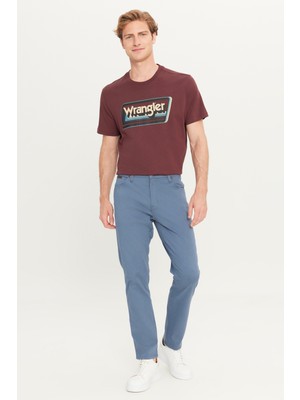 Wrangler W12SEA73K Mavi Erkek Texas Slim Fit Dar Kesim Dar Paça Pamuklu Esnek Pantolon