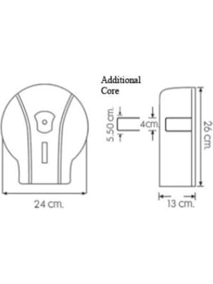 Velora Mini Wc Tuvalet Kağıdı Dispenseri Aparatı Beyaz Mj1