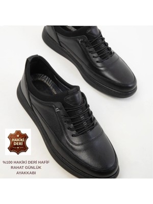 Cozi Company Tam Ortopedik Akıllı Bağcıklı Hakiki Deri Hafif Günlük Baba Ayakkabısı