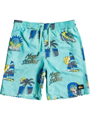 Quiksilver Island Pulse Volley Youth 14 Erkek Çocuk Yeşil Volley Short